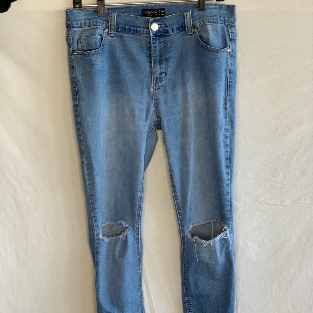 Light Blue Distressed Jeans